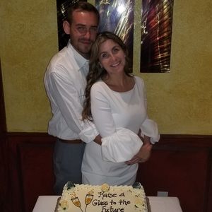 Women's White Puff-cuff Dress